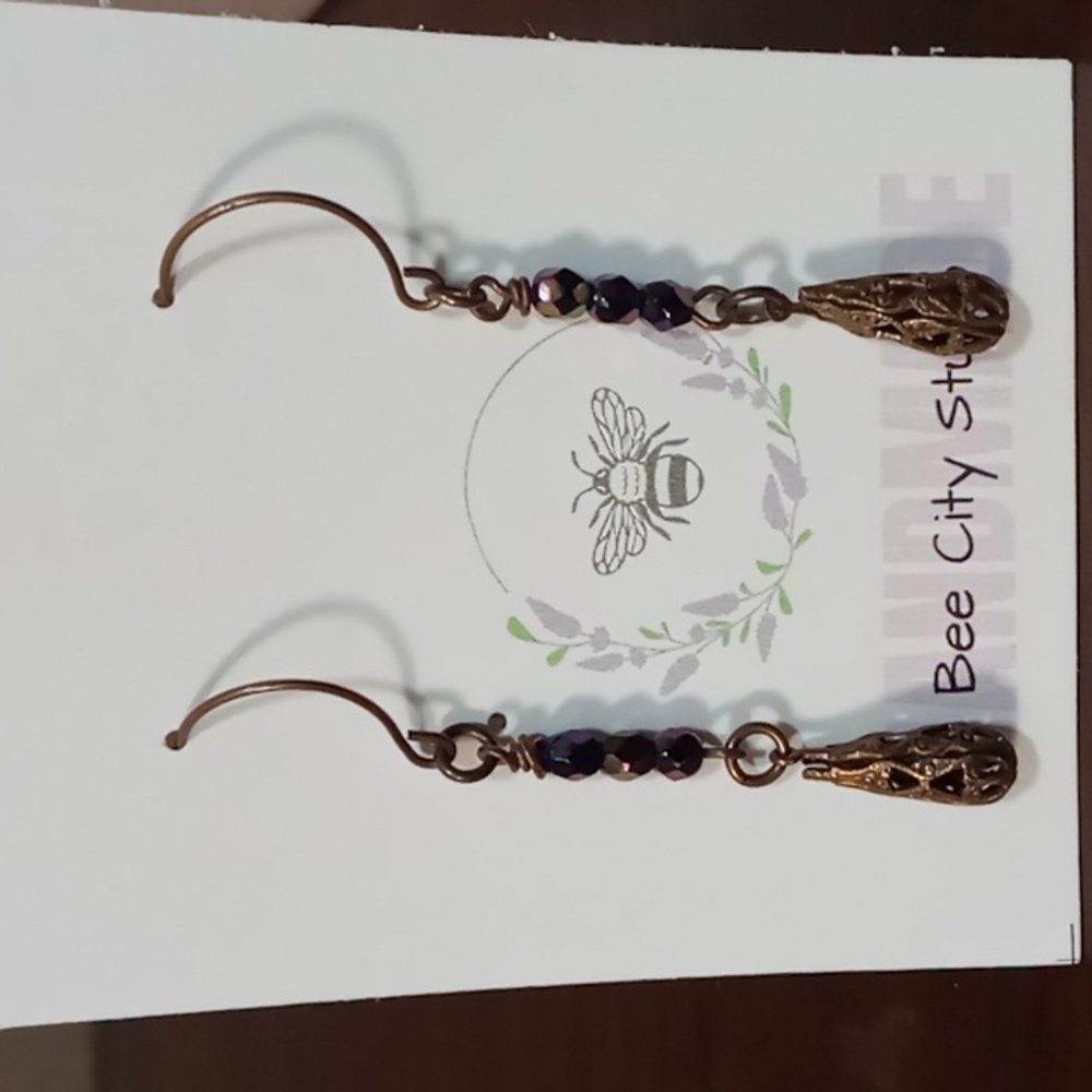 Bee City Studio Handmade Dangle Bead Pierced Earrings